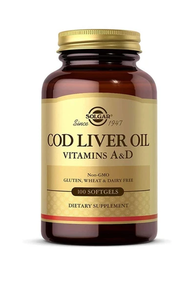 Solgar Cod Liver Oil 100 Yumuşak Kapsül ürün görseli