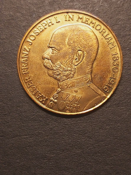 1830 - 1916 Viyana Schönbrunn Sarayı -Altın Madalya Avusturya - Kaiser Franz Joseph I - Kurt BODLAK - Resim 5