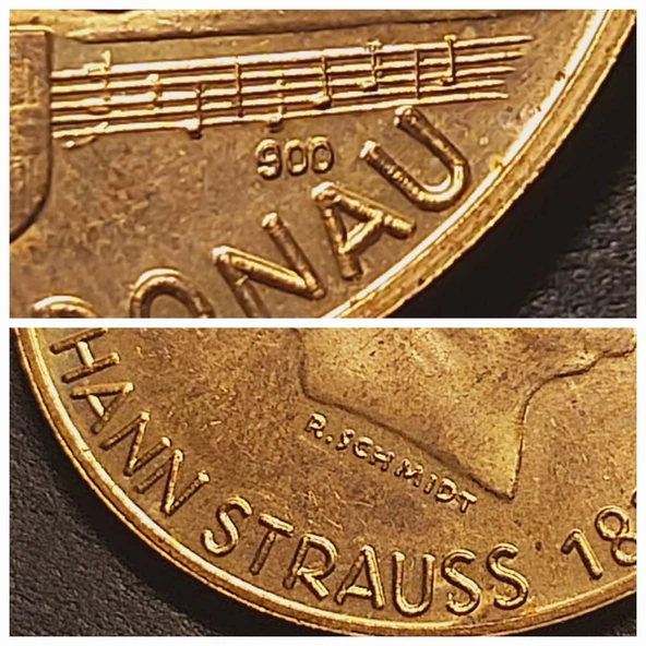 JOHANN STRAUSS 1825 1899 WIEN KLINGENDES ÖSTERREICH - R. SCHMIDT AN DER SCHÖNEN – BLAUEN DONAU A900 - Resim 2