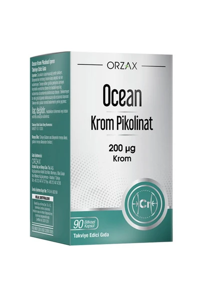 Orzax Ocean Krom Pikolinat 90 Bitkisel Kapsül ürün görseli