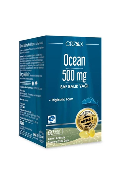 Orzax Ocean 500mg 60 Kapsül ürün görseli