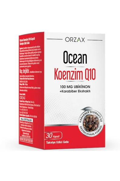 Orzax Ocean Koenzim Q10 30 Kapsül ürün görseli