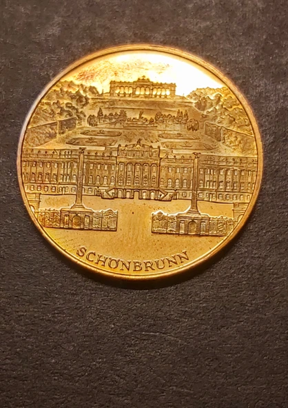 1830 - 1916 Viyana Schönbrunn Sarayı -Altın Madalya Avusturya - Kaiser Franz Joseph I - Kurt BODLAK - Resim 4