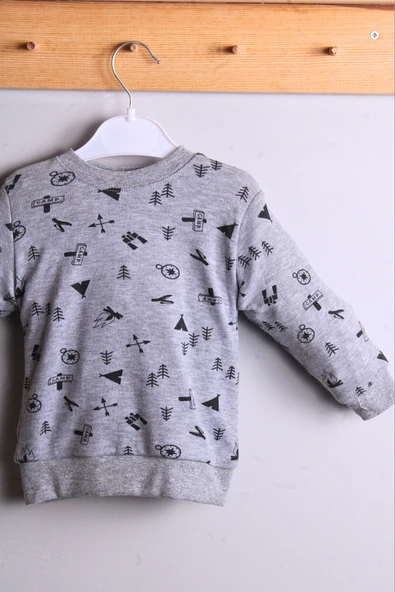 Erkek Bebek Eşofman Takımı %100 Pamuk - Resim 2