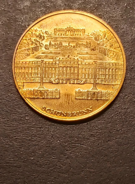 1830 - 1916 Viyana Schönbrunn Sarayı -Altın Madalya Avusturya - Kaiser Franz Joseph I - Kurt BODLAK - Resim 8