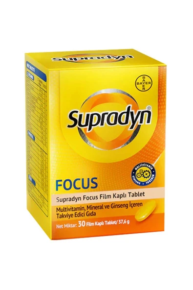 Supradyn Energy Focus 30 Film Kaplı Tablet ürün görseli