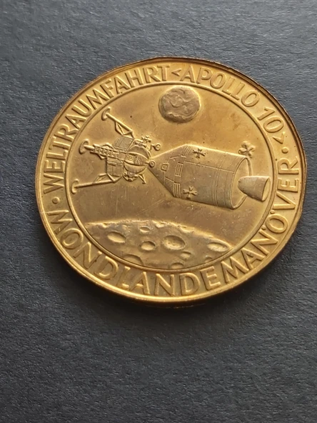 MONDLANDE MANÖVER 1969 WELTRAUMFAHRT APOLLO 10 - Thomas Stafford, Eugene Cernan, John Young A900 - Resim 8