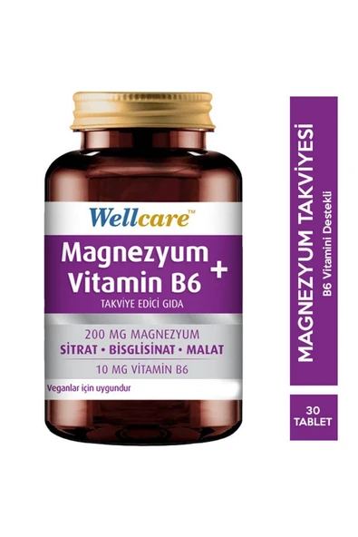 Wellcare Magnezyum Vitamin B6 30 Tablet