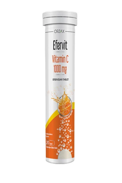 Orzax Efervit Vitamin C 1000 mg 20 Efervesan Tablet