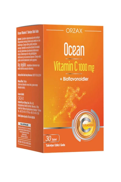 Orzax Ocean Vitamin C 1000 mg 30 Tablet ürün görseli