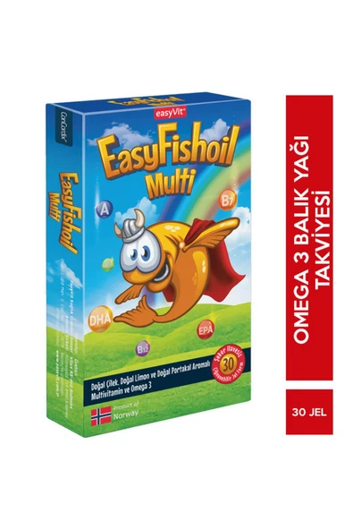 EasyVit Multi + Omega 3 Çiğnenebilir Tablet 30 Adet ürün görseli