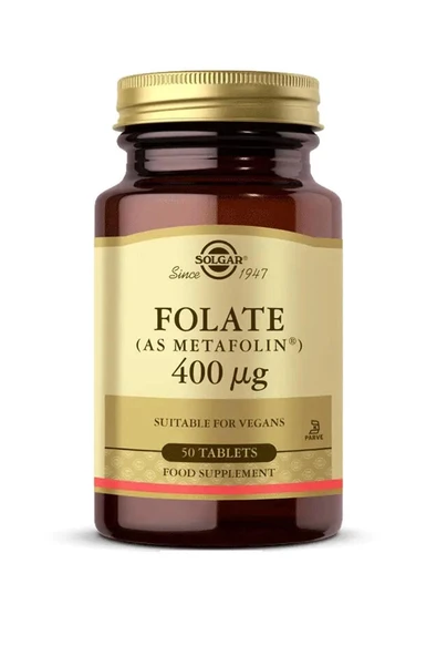 Solgar Folate Metafolin 400 mcg 50 Tablet ürün görseli