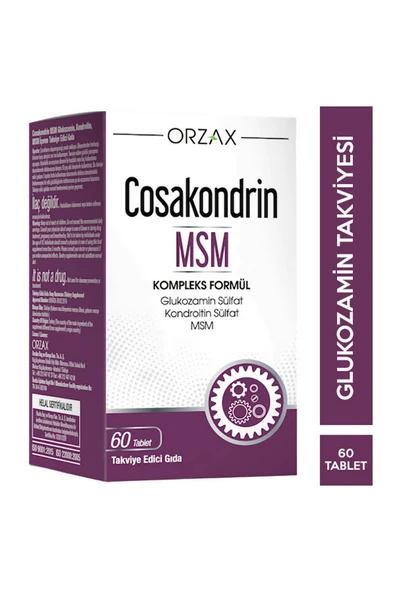 Orzax Cosakondrin Msm 60 Tablet ürün görseli