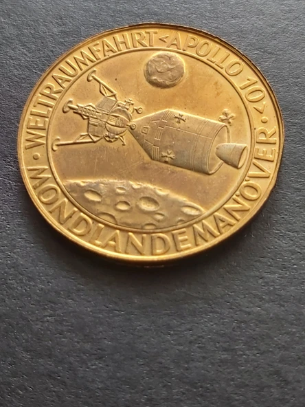 MONDLANDE MANÖVER 1969 WELTRAUMFAHRT APOLLO 10 - Thomas Stafford, Eugene Cernan, John Young A900 - Resim 4