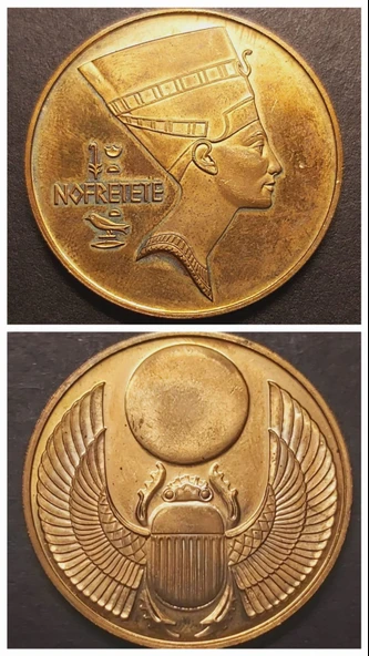 NOFRETETE A900 - Skarabeus A900 - 21.67gr 22 ayar A 900 Altın Madalya - Khepri - Scarab ürün görseli 1