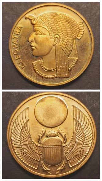 KLEOPATRA A900 - Skarabe a900 - 21.52gr 22 ayar A900 Altın Madalya - Khepri - Scarab