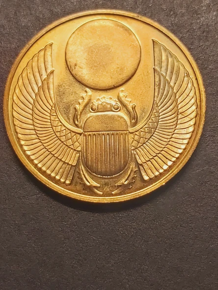 NOFRETETE A900 - Skarabeus A900 - 21.67gr 22 ayar A 900 Altın Madalya - Khepri - Scarab - Resim 5