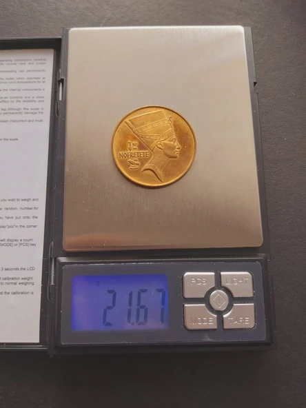 NOFRETETE A900 - Skarabeus A900 - 21.67gr 22 ayar A 900 Altın Madalya - Khepri - Scarab - Resim 3