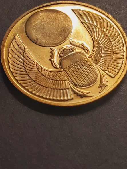 NOFRETETE A900 - Skarabeus A900 - 21.67gr 22 ayar A 900 Altın Madalya - Khepri - Scarab - Resim 7