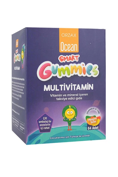 Orzax Ocean Smart Gumies Multivitamin Meyve Sulu Jel 64 Adet ürün görseli