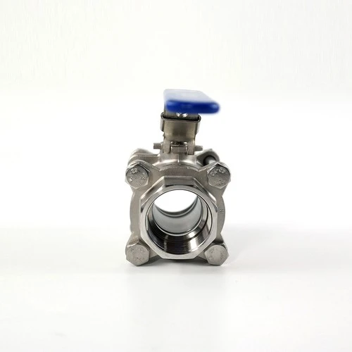 3/4" PASLANMAZ 3 PRÇ.DİŞLİ KİLİTLİ KÜRESEL VANA TEPE FLANŞSIZ 316 - 3