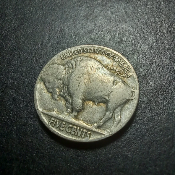 Escoines Koleksiyon 3996367e36bf1c0b6e 1935 5Cent Kızılderili-Bufalo ÇÇT+ Eski Yabancı Madeni Para - 3