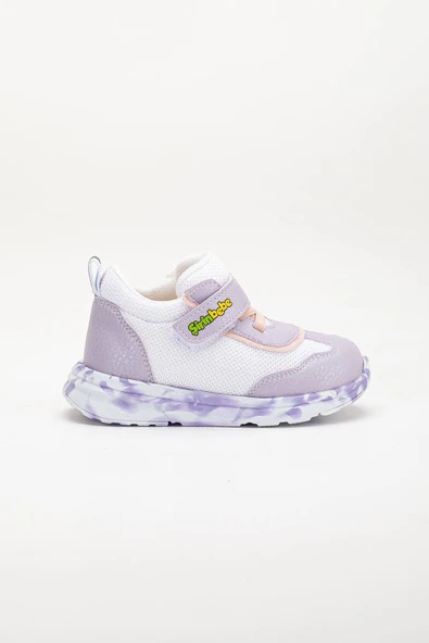 Şirinbebe Ortopedik Kız Bebek İlk Adım Spor Ayakkabı Lila Cırtlı Anorak Malzeme - Resim 2