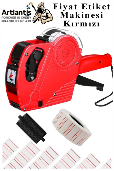 Etiket Makinesi 1 Adet Sekiz Haneli Fiyat Etiketi Makinası Lira Dolar Euro Simgeli Dayanıklı Fiyatlandırma Numaralandır
