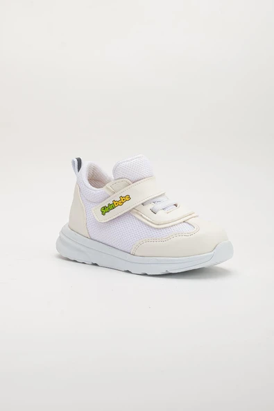 Şirinbebe Ortopedik Kız Bebek İlk Adım Spor Ayakkabı Beyaz Cırtlı Anorak Malzeme - 3
