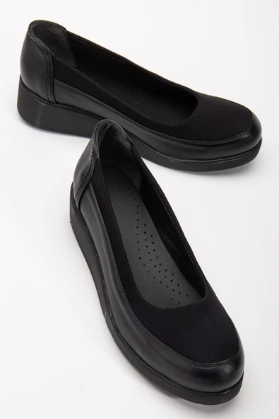 Kadın Günlük Ayakkabı Siyah Streç Ortopedik ürün görseli