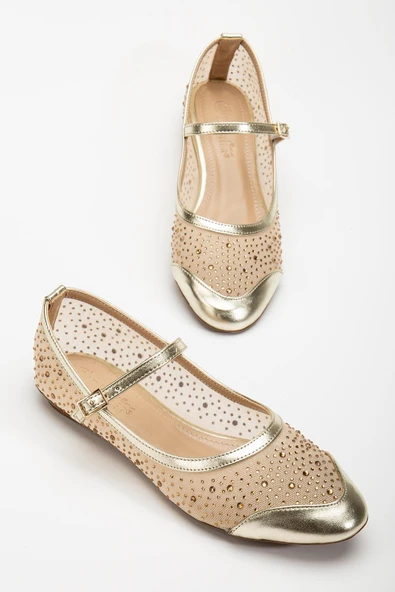 Kadın Babet Gold File Üzeri Taş Döşeme Baretli ürün görseli