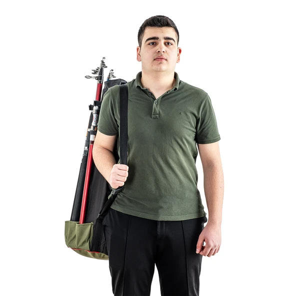 Euro Fish Kamış Çantası Boru Tipi Haki-Siyah 80 cm (38006) - 7