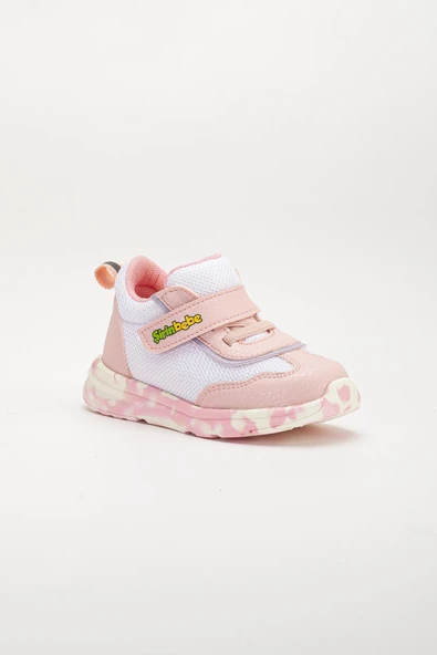 Şirinbebe Ortopedik Kız Bebek İlk Adım Spor Ayakkabı Pembe Cırtlı Anorak Malzeme - 3
