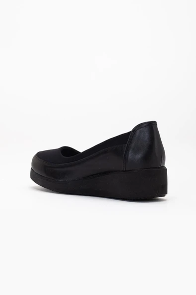 Kadın Günlük Ayakkabı Siyah Streç Ortopedik - Resim 5