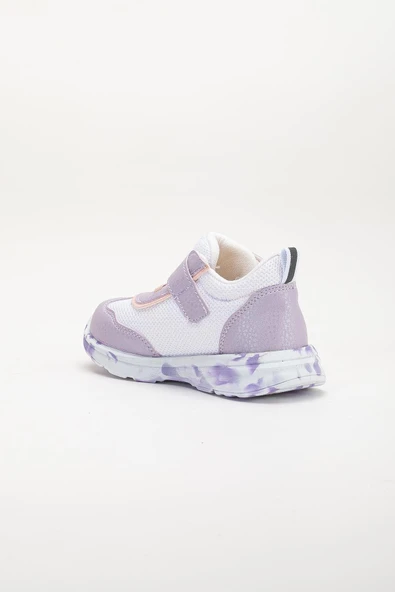 Şirinbebe Ortopedik Kız Bebek İlk Adım Spor Ayakkabı Lila Cırtlı Anorak Malzeme - Resim 4