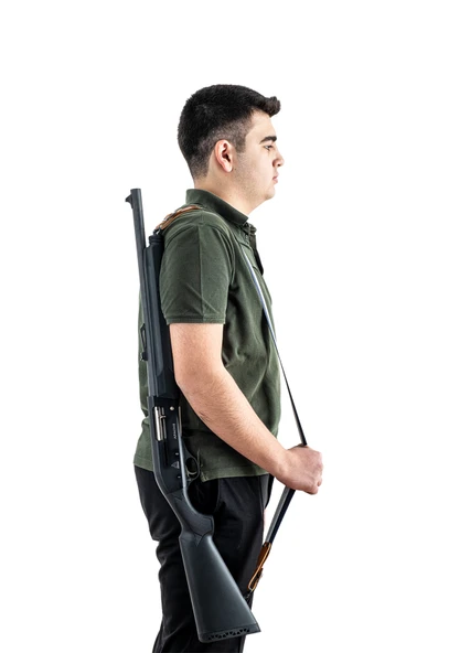 Tüfek Askı Kayışı - Savage - 3.5 cm Kolon - Beyaz/Lacivert - 7