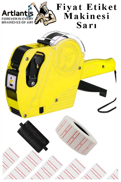 Etiket Makinesi 1 Adet Sekiz Haneli Fiyat Etiketi Makinası Lira Dolar Euro Simgeli Dayanıklı Fiyatlandırma Numaralandır - 3