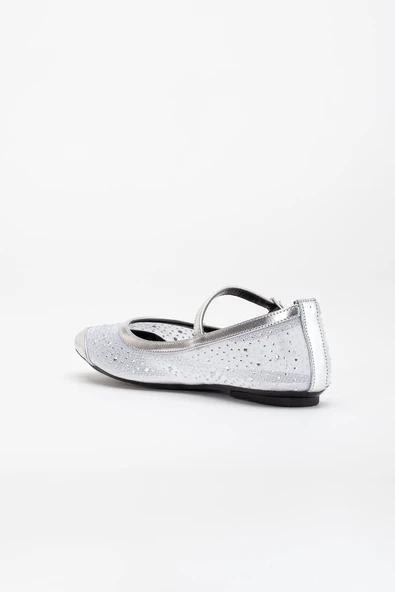 Kadın Babet Gümüş File Üzeri Taş Döşeme Baretli - Resim 5