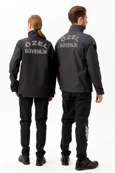 Güvenlik Kıyafetleri KM-Softshell Mont Su ve Rüzgar Geçirmez, Nefes Alabilen Özel Güvenlik Montu - 3