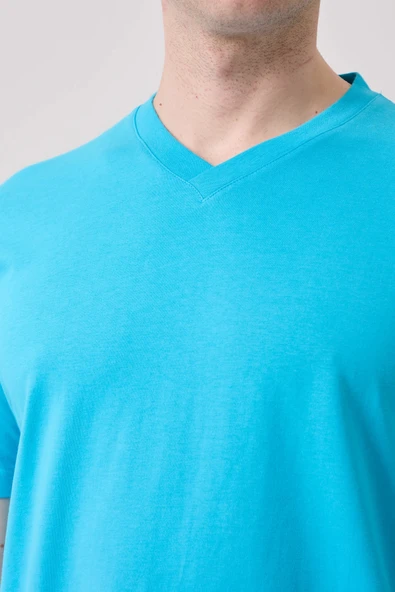 Galanthus V Yaka T-Shirt - Nefes Alabilir, Rahat ve Şık Tasarım - 4