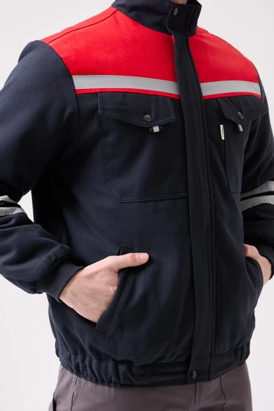 ROYAL KIŞLIK MONT İçi Kapitoneli Reflektörlü Sıcak Tutan Dayanıklı İş Montu - Resim 6