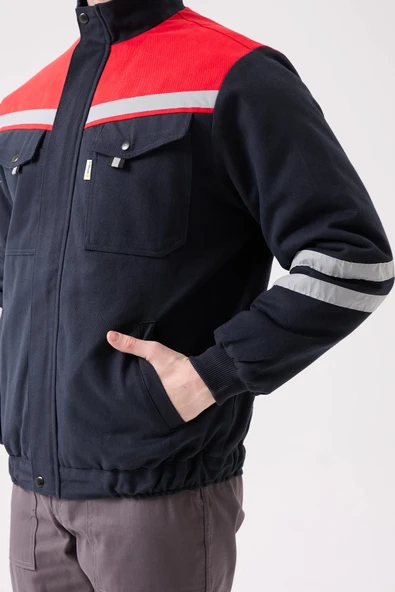 ROYAL KIŞLIK MONT İçi Kapitoneli Reflektörlü Sıcak Tutan Dayanıklı İş Montu - Resim 5