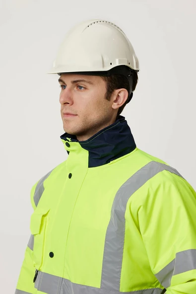 Linum Reflektörlü İş Güvenliği Parkası - Su ve Rüzgar Geçirmez, Yüksek Görünürlüklü Kışlık Mont - Resim 9