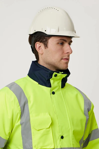 Linum Reflektörlü İş Güvenliği Parkası - Su ve Rüzgar Geçirmez, Yüksek Görünürlüklü Kışlık Mont - Resim 8