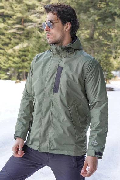 Fiyort FY 76 Floyen Polarlı Su Geçirmez Outdoor Yağmurluk Mont – Erkek Kapüşonlu Ceket ürün görseli