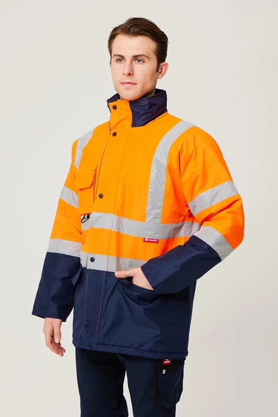 Linum Reflektörlü İş Güvenliği Parkası - Su ve Rüzgar Geçirmez, Yüksek Görünürlüklü Kışlık Mont - Resim 5