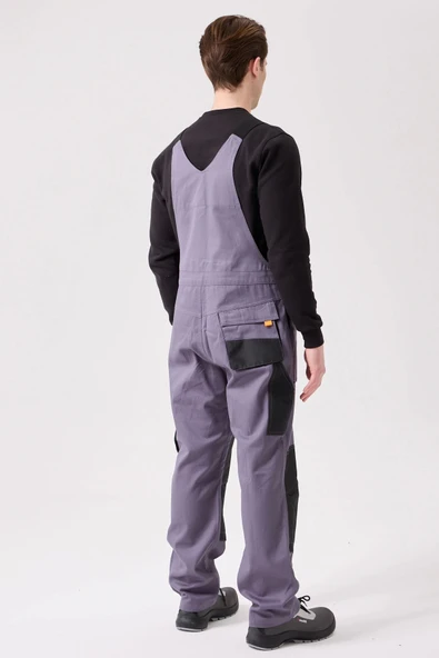 Baccata Bahçıvan Tulum Erkek İş Güvenliği Kot Salopet Dayanıklı Denim Tulum Çok Cepli - 8