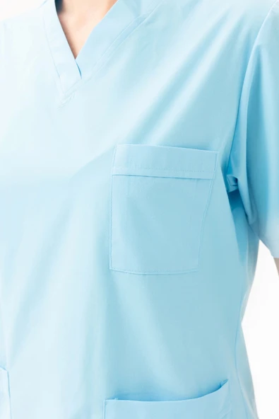 Santolina V Yaka Üniforma - Doktor, Hemşire, Sağlık Çalışanları İçin Rahat ve Dayanıklı Scrubs - 8