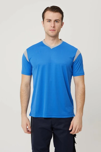 Allium V Yaka Tişört Nefes Alabilir Esnek ve Şık İş ve Günlük Kullanım İçin ürün görseli