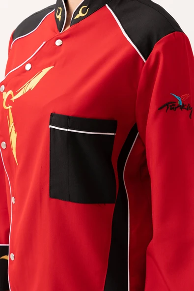 Crenata Şef Aşçı Ceketi - Şık ve Dayanıklı, Nefes Alabilir, Profesyonel Mutfak Kullanımı İçin - 6